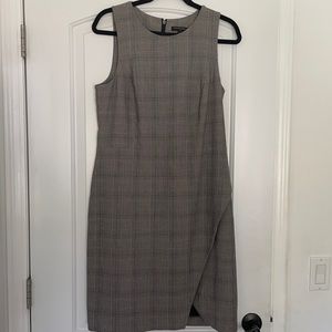 Banana Republic Plaid Dress Sleeveless Side Slit 8